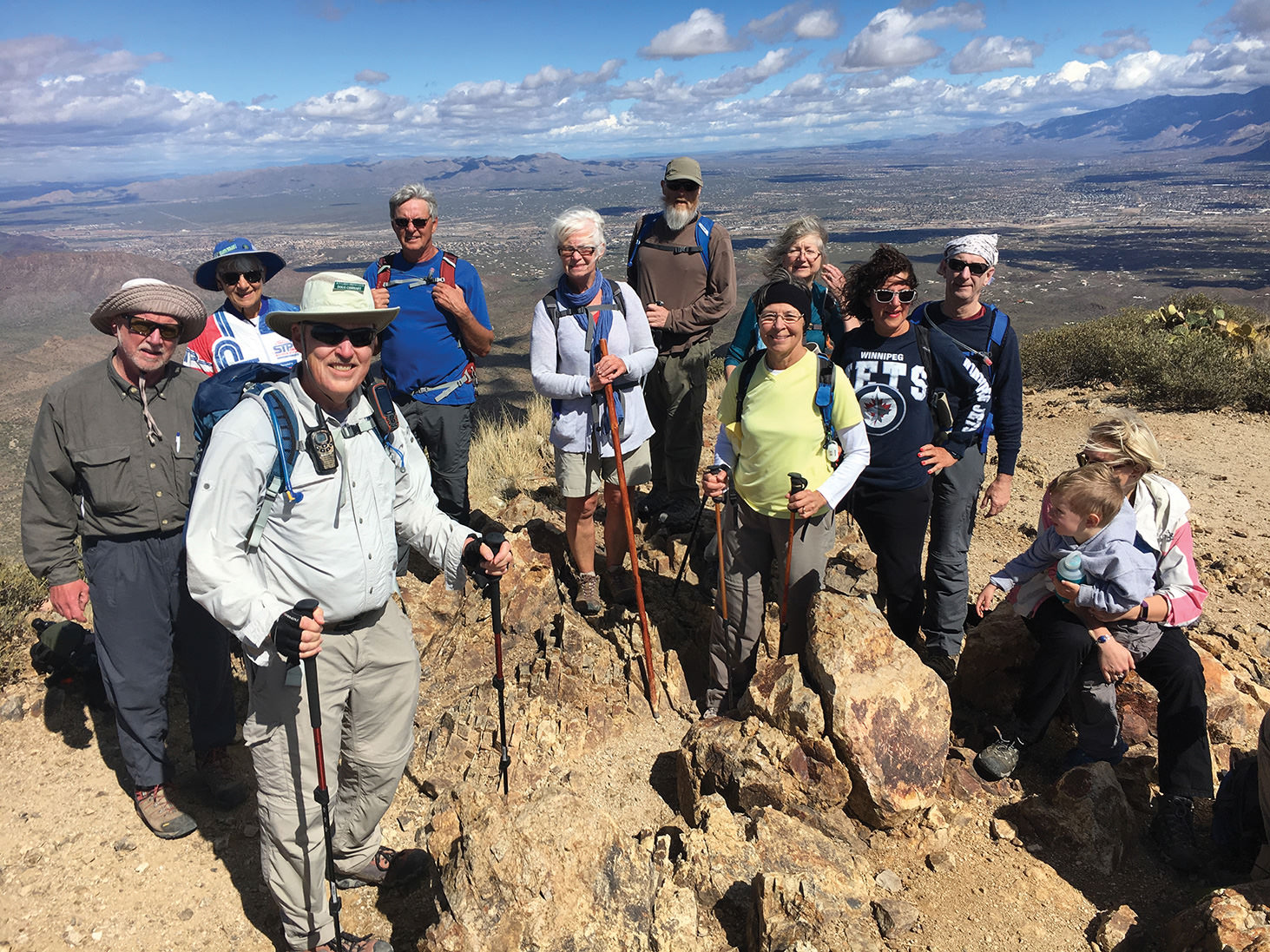 A flashback photo from our club at the top of Wasson Peak near Tucson