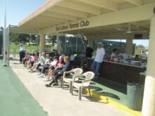 The Tennis Club meeting in March of 2020 before closures