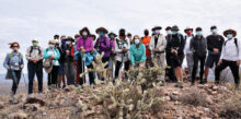 Twenty-four Mellow Level hikers enjoying the Promenade, Upper and Lower Sonoran, and Overlook Trails at Adero Canyon in Fountain Hills this past February.